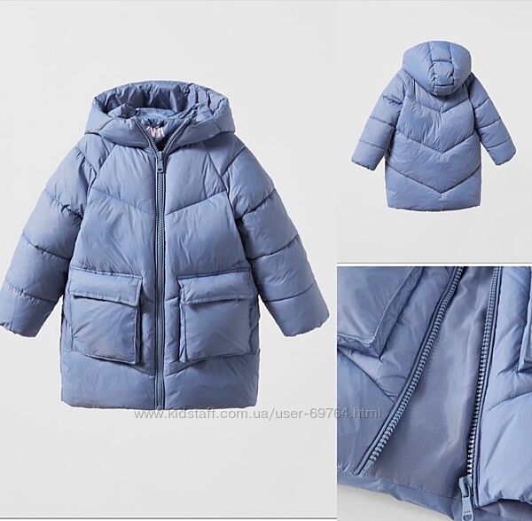 Зимнее пальто для девочки Zara, Польша Легкое, теплое и удобное  Р. 146,152