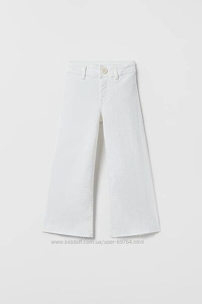Белые джинсы палаццо для девочки Zara, Польша р.116