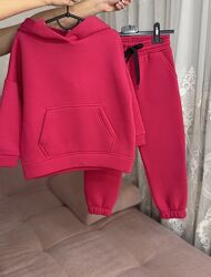 Теплый спортивный костюм на флисе, для девочек, р.116-134