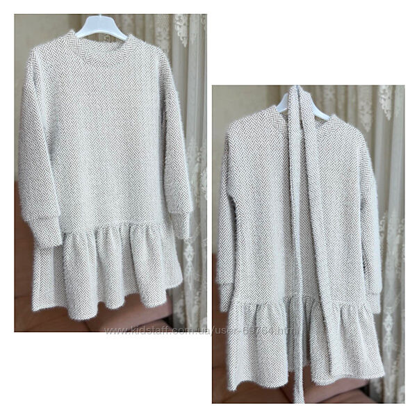 Теплое и красивое платье для девочки, Ткань - альпака, мягкая, приятная 