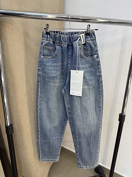 Джинсы мом, фабричный Китай, унисекс, р.134-170 