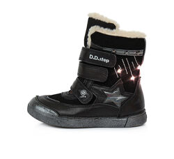 Шкіряні черевики з хутром DDStep ддстеп з LED світлом