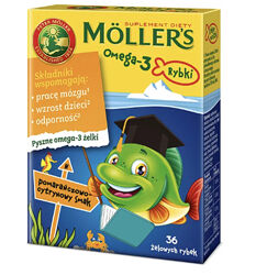 Цитрусові желейні рибки з Омега-3 Mollers Норвегія. 36 штук в упаковці. 