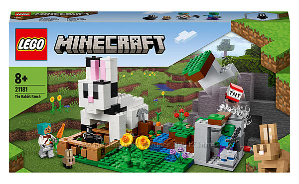 LEGO Minecraft Кроляче Ранчо 340 деталей 21181