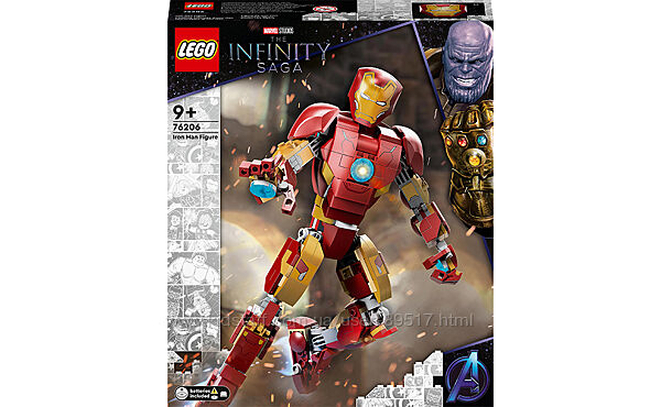 LEGO Super Heroes Marvel Фігурка Залізної людини 381 деталь 76206