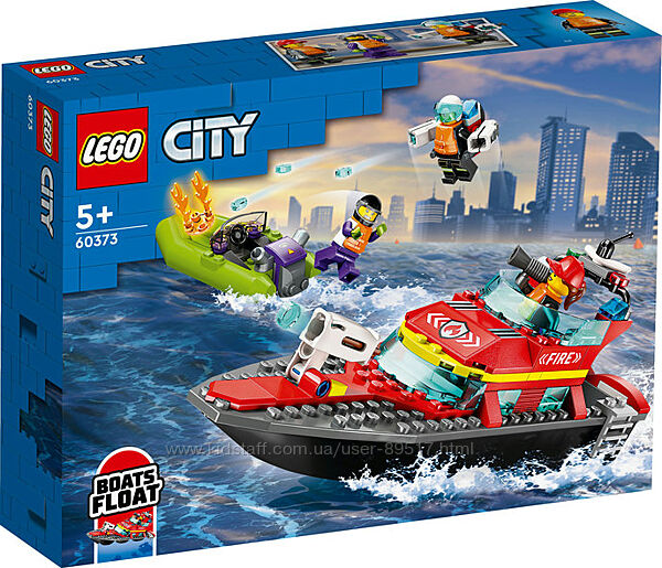 LEGO City Човен пожежної бригади 144 деталі 60373