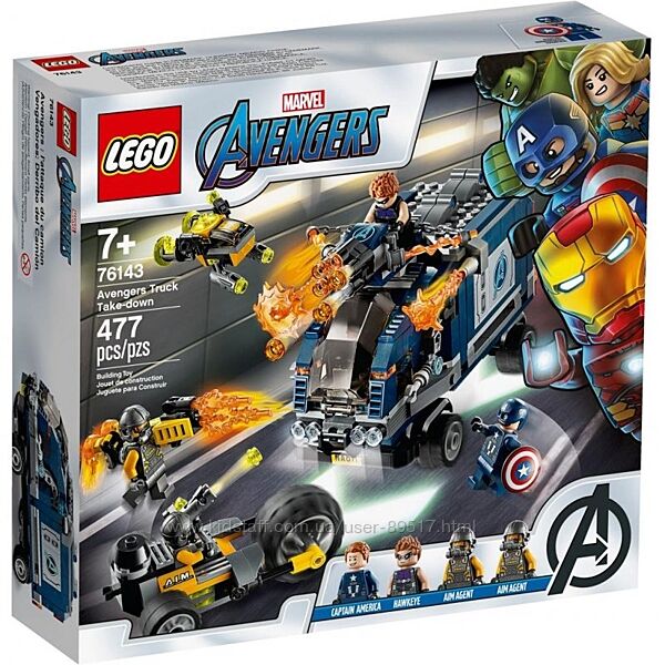 LEGO Super Heroes Marvel Месники Напад на вантажівку 477 деталей 76143