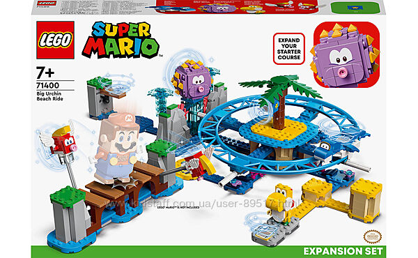 LEGO Super Mario Поїздка по пляжу великого їжака 536 деталей 71400