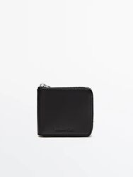 Massimo Dutti шкіряний гаманець на блискавці оригінал