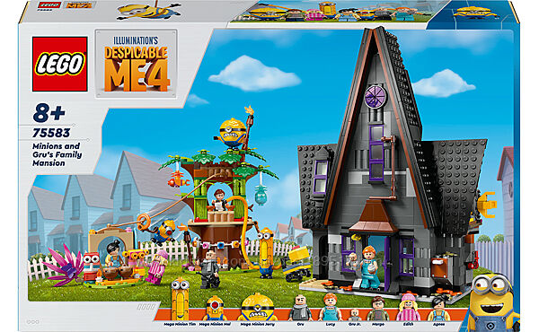 LEGO Нікчемний я 4 Родинний маєток Ґру й посіпак 868 деталей 75583