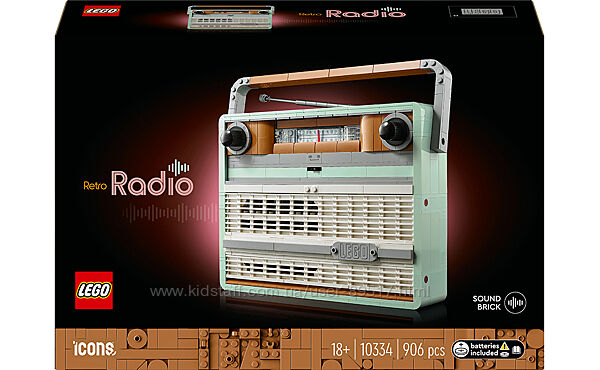LEGO Icons Ретро радіоприймач 906 деталей 10334