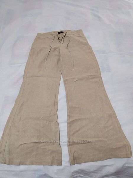 Летние брюки натуральный лен б/у размеры 42, 44, 46