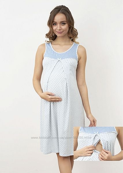 Нічна сорочка для вагітних. Нічна сорочка для годування груддю Роксана 1170