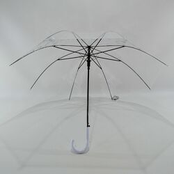 Прозрачный женский молодежный зонт 