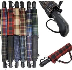 Парасолька-напівавтомат в клітинку 9 спиць Fiaba