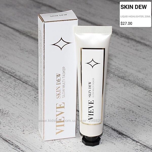 Vieve skin dew основа під макіяж з підсвічуючим ефектом та рідкий хайлайтер