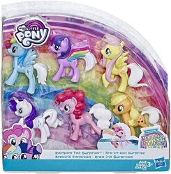 My Little Pony набор из 6 пони радужные E5553 Rainbow Tail Surprise