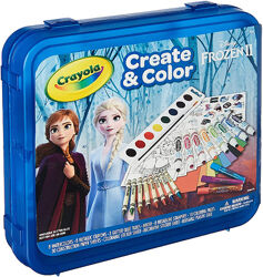 Crayola Frozen кейс Набор 70 предмета в удобном кейсе для путешествий Creat