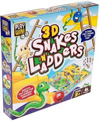 Play Win Настольная игра змейка в лабиринте 530681 3D Snakes n Ladders Game
