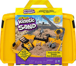 Kinetic Sand кинетический песок стройка в чемоданчике Construction Site Fol