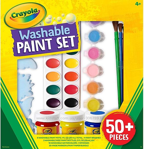 краски Crayola Набор для творчества с смываемыми красками Washable Paint Se
