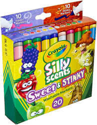 Crayola маркеры Silly Scents Ароматизированные смываемые Sweet Stinky Scent