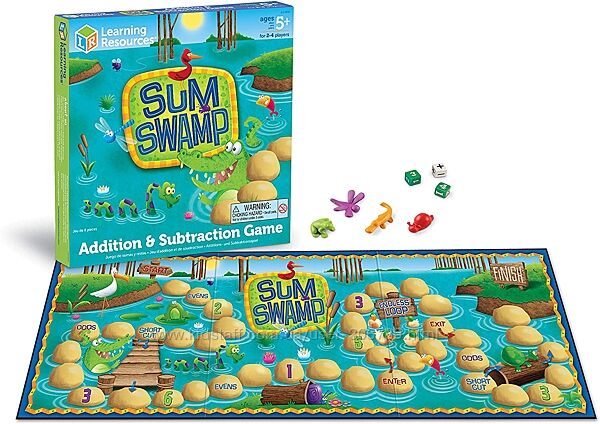 Learning Resources Sum Swamp настольная Математическая игра на сложение и в
