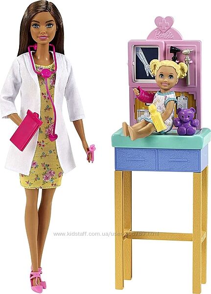 Barbie Барби Педиатр брюнетка GTN52 Pediatrician Playset Brunette Doll
