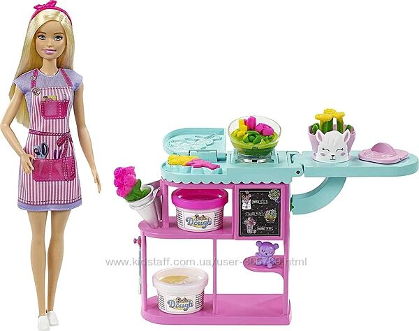 Barbie Florist Кукла Барби Флорист цветочный магазин Playset with Blonde Do