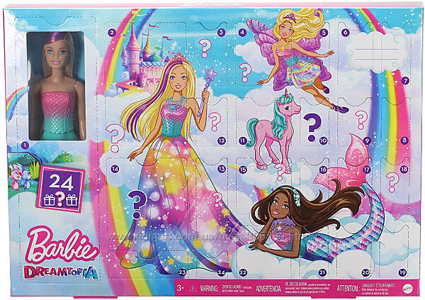 Barbie Адвент календарь GJB72 Dreamtopia Advent Calendar Барби Дримтопия 