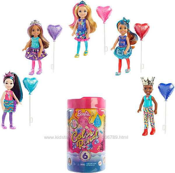 Barbie Chelsea Color Reveal Party Барби Челси сюрприз вечеринка GTT26 Serie