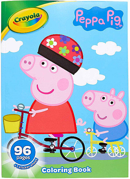 Crayola Peppa Pig раскраска свинка пеппа с наклейками Coloring Book with St