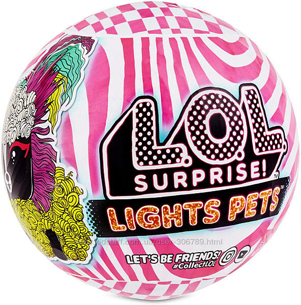 L. O. L. lol Lights Pets Surprise домашние питомцы животные с мехом и светящи