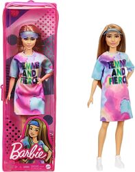 Barbie модница Fashionistas Tie-Dye T-Shirt Dress GRB51 Petite Doll