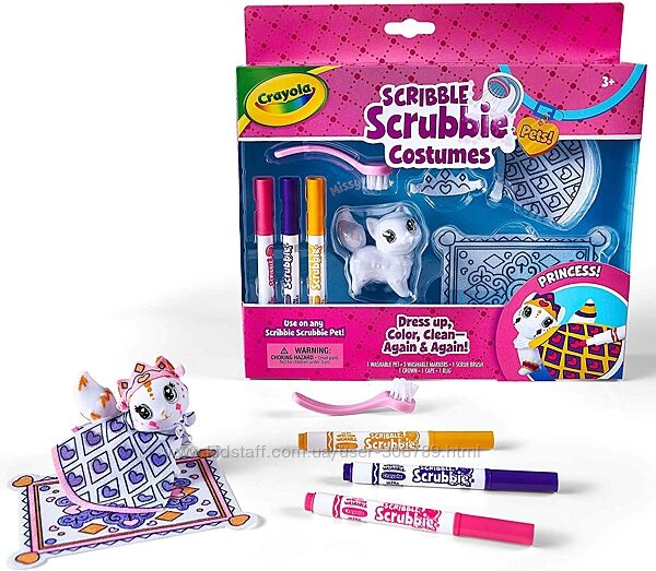 Crayola Scribble Scrubbie Pets раскрашиваемые питомцы принцесса кошечка Pri