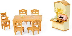 Sylvanian Families Calico Critters Столовая Dining Room набор мебели