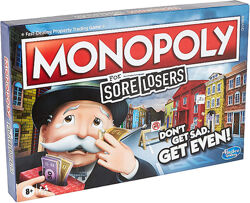 Игра настольная Монополия E9972 Monopoly for Sore Losers Board Game Hasbro 