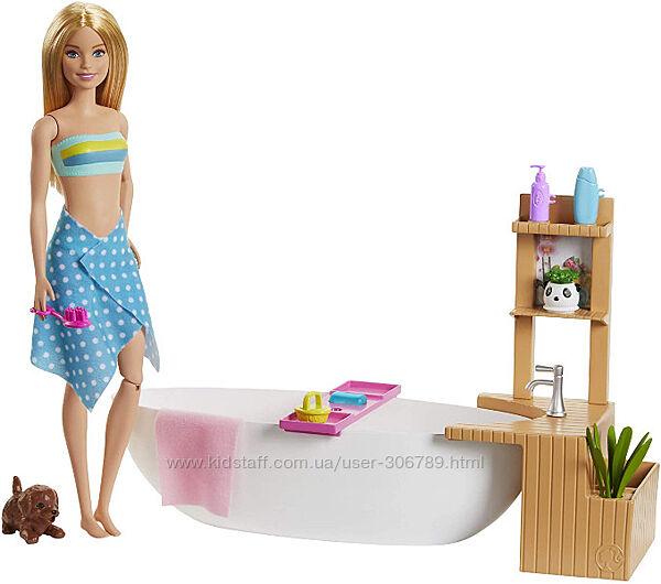 Barbie ванная комната GJN32 Fizzy bath барби doll playset blonde