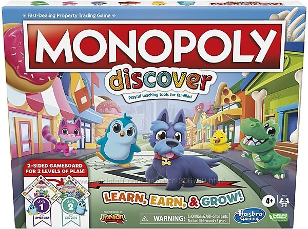 Monopoly Discover настольная игра монополия для детей двухсторонняя F4436 B