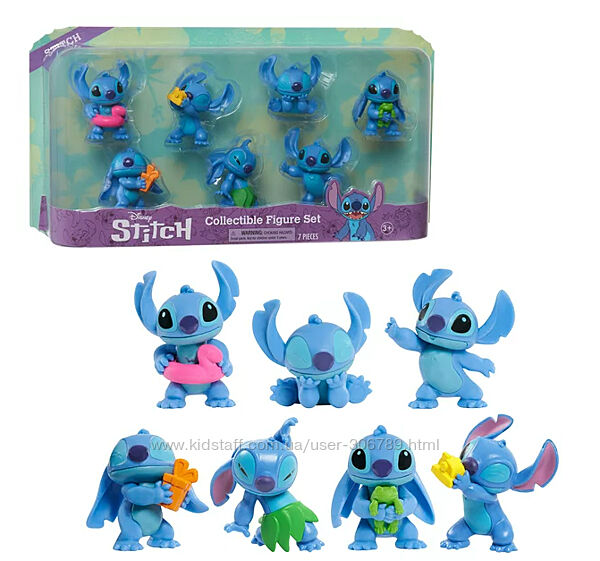 Stitch набор фигурок Стич 7-piece figure set Just Play Disney Junior