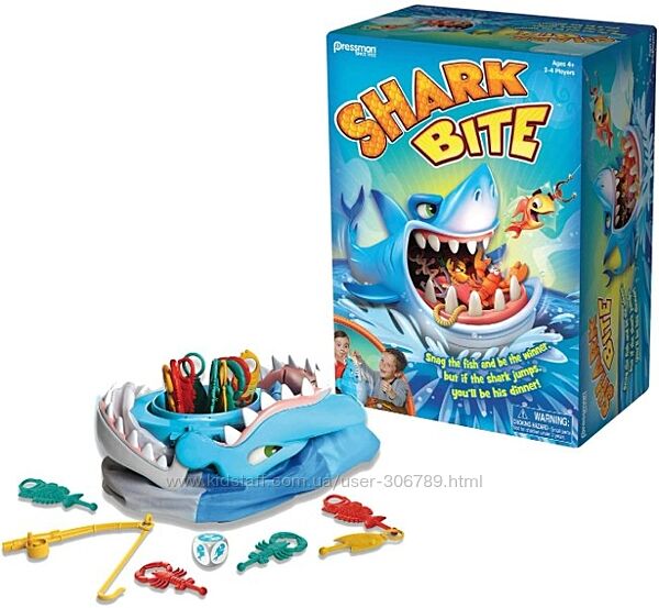 Shark Bite Настольная игра Укус акулы Pressman Lets Go Fishin Рыбалка