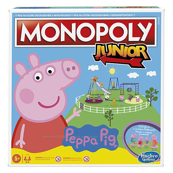 Monopoly Junior Peppa Pig Свинка Пеппа настольная игра Монополия детская F1