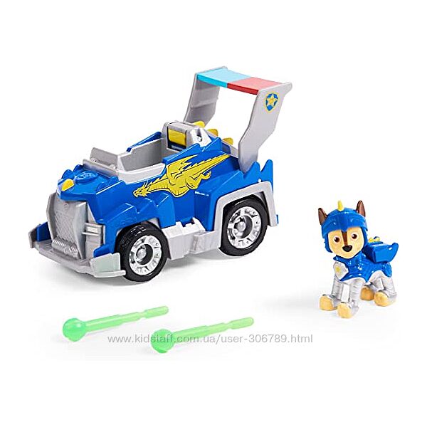 Paw Patrol Rescue Knights Chase Чейз гонщик рыцари спасатели Deluxe Vehicle