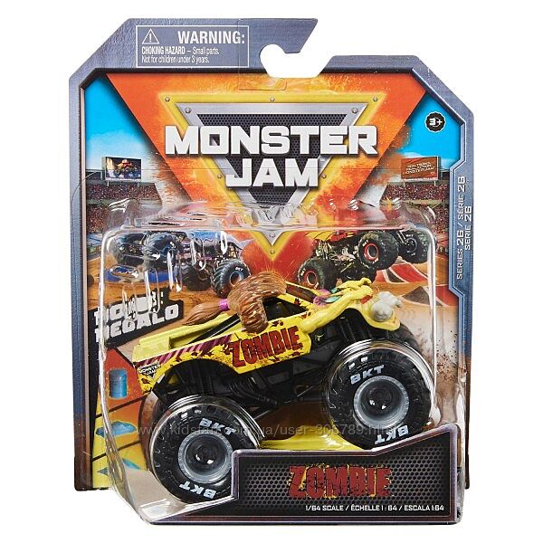 Monster Jam Trucks Official 164 Зомби Zombie машинка джип Charge Scale Di
