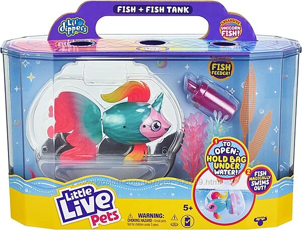 Little Live Pets Интерактивная рыбка в аквариуме Lil Dippers Fish Fantasea