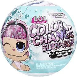 LOL Surprise Glitter Color Change Lil Sis кукла сестричка лол меняет цвет
