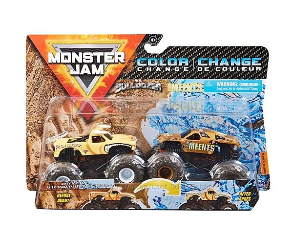 Monster Jam Trucks 164 Bulldozer vs TeamMeents набор машинок меняющие цвет