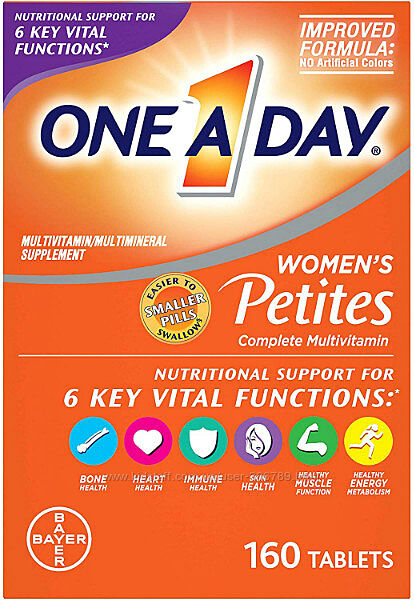 Bayer Женские мультивитамины 160 таблеток One A Day Womens Petites Multivi