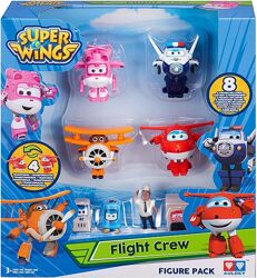 Super Wings World Airport Flight Crew набор супер крылья Джетт и его друзья