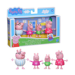 Peppa Pig семья Пеппы свинка Пеппа Peppas Family Figure Bedtime 4 Pack Hasb